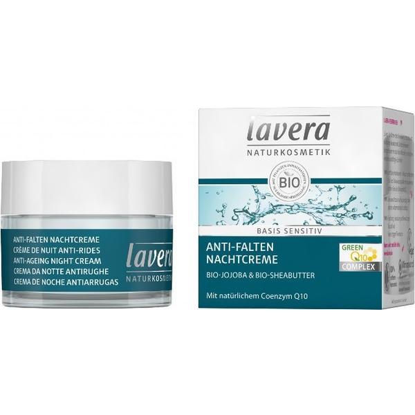 Crema de noapte antirid cu coenzima Q10, Basis Sensitiv – Lavera, 50ml esteto