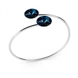 Bratara argint, Bratara Swarovski Double Rivoli Montana 12mm (Bijuterii Argint)