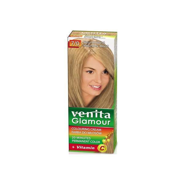Vopsea de par, permanenta, glamour, venita, nr. 7/0, blond natural