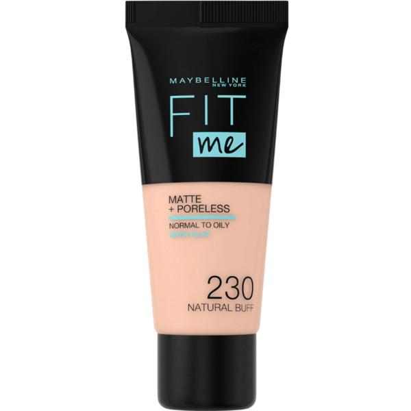 Fond de Ten – Maybelline Fit Me! Matte + Poreless Normal to Oily Skin, nuanta 230 Natural Buff, 30 ml