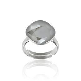 Inel argint, Inel Swarovski Cushion Cut Dark Grey 12mm (Bijuterii Argint)