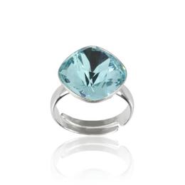 Inel argint, Inel Swarovski Cushion Cut Light Turquoise 12mm (Bijuterii Argint)