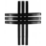 Pandantiv din otel inoxidabil în forma de cruce negru - Akzent 
