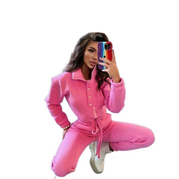 Salopeta din bumbac vatuit, fucsia, s
