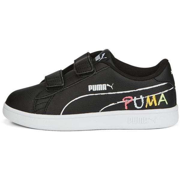 Pantofi sport copii puma smash v2 home school 38620001, 29, negru