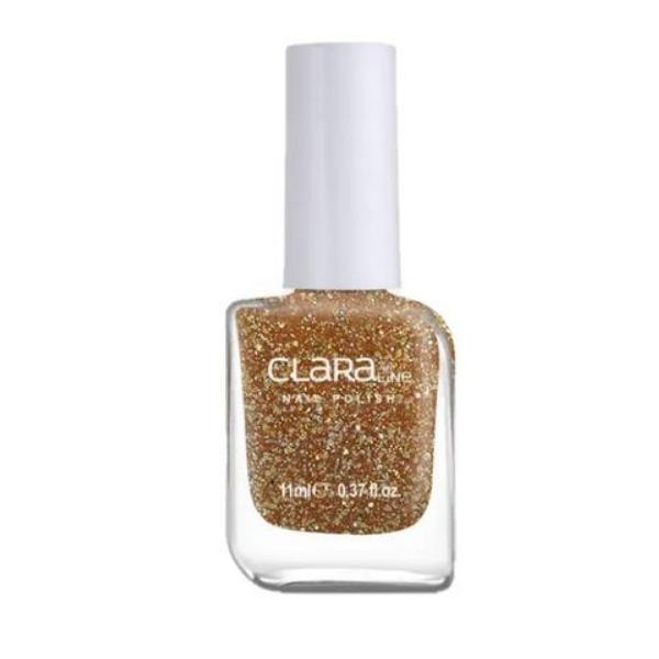 Lac de unghii claraline glitter 104 auriu, 11 ml