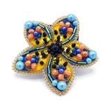 Brosa floare brodata stil mandala multicolor, Zia Fashion, Bliss