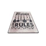 Covor pentru bucatarie Rules, Cappuccino-Negru, 80x150cm