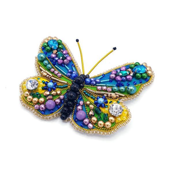 Brosa fluture mare multicolor, Zia Fashion, Fly