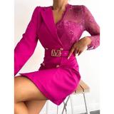 Rochie tip sacou, fucsia, S