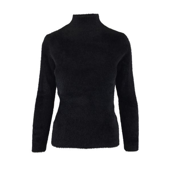 Pulover, univers fashion, tricotat, negru, m-l