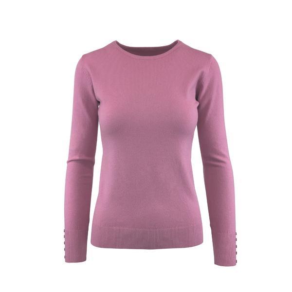 Pulover, univers fashion, tricotat fin, roz, m-l