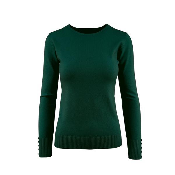 Pulover, univers fashion, tricotat fin, verde, s-m