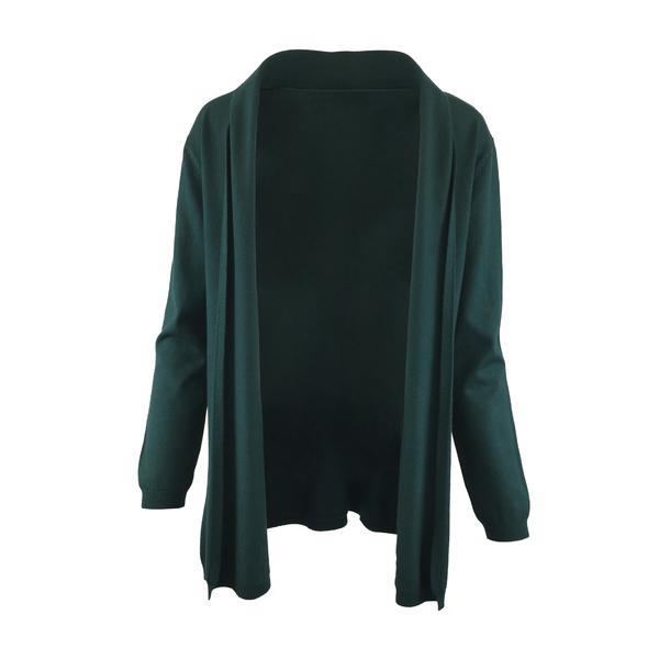 Cardigan tricotat fin, verde, m-l