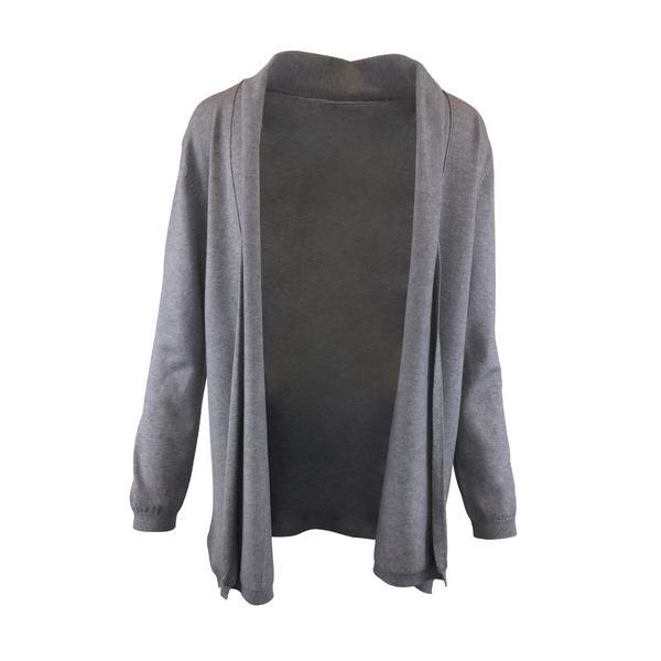 Cardigan tricotat fin, gri, l-xl