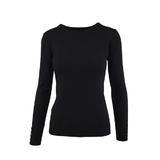 Pulover, Univers Fashion, tricotat fin, negru, M-L