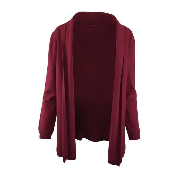 Cardigan tricotat fin, visiniu, l-xl