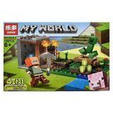 Set de constructie Leduo, My World of Minecraft, 4 in 1, 180 piese