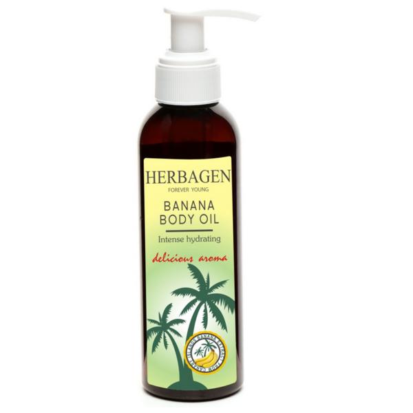 Ulei de masaj cu extract de banana – Herbagen Banana Body Oil Intense Hydrating, 150ml 150ML