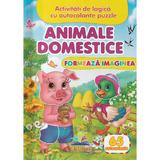 Formeaza imaginea. Animale domestice + 65 autocolante, editura Pegas