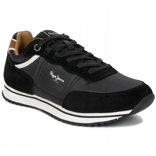 Pantofi sport barbati pepe jeans tour classic 22 pms30883-999, 43, negru
