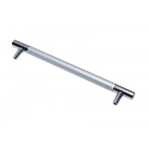 Maner cilindric model CR-SAT, 256 mm, finisaj aluminiu/crom lucios
