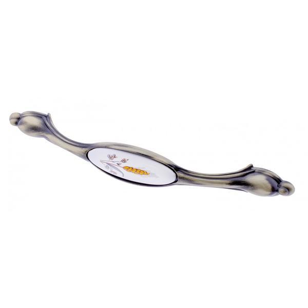 Maner ceramica model feray, 128 mm, finisaj grafiat/spic de grau