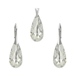 Set bijuterii argint, Set Swarovski Teardrop Crystal CAL 24mm