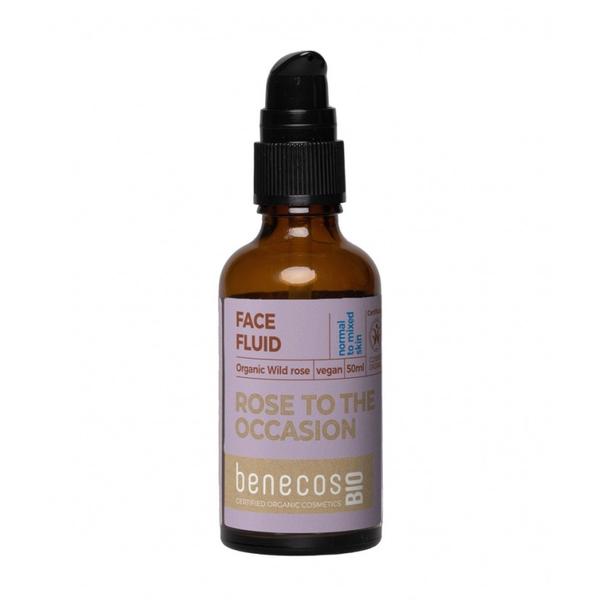 Fluid Hidratant cu Trandafir pentru Ten Normal-Mixt - Rose to The Occasion Benecos Bio, 50 ml