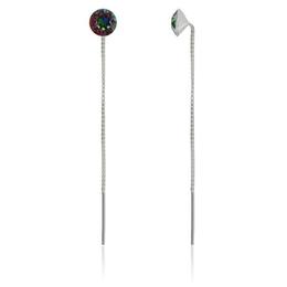 Cercei din argint cu lantisor si Swarovski Crystals Xirius Vitrail Medium (bijuterii argint - cadouri pentru femei)