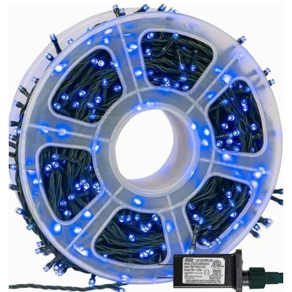 Instalatie de craciun, tip liniara rola 30 m, 150 led-uri, albastru
