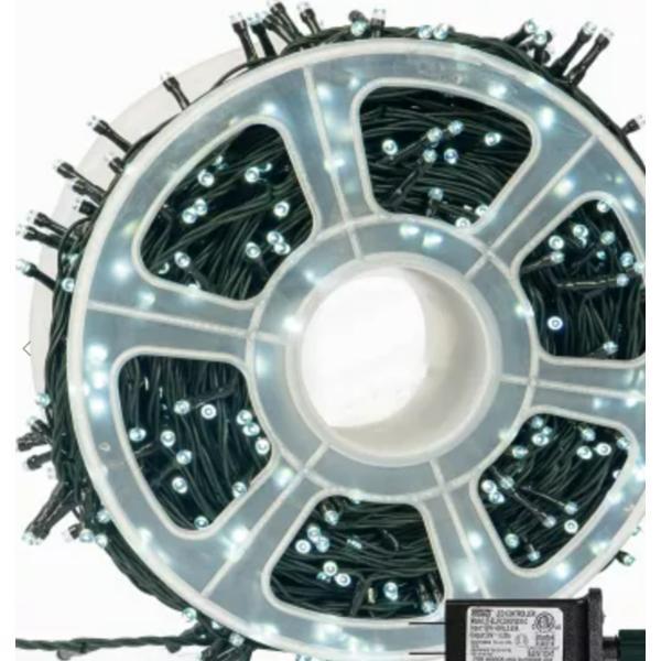 Instalatie de craciun, tip liniara rola 30 m, 150 led-uri, alb rece