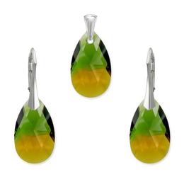 Set argint, Set Swarovski Pear FGTP 22mm