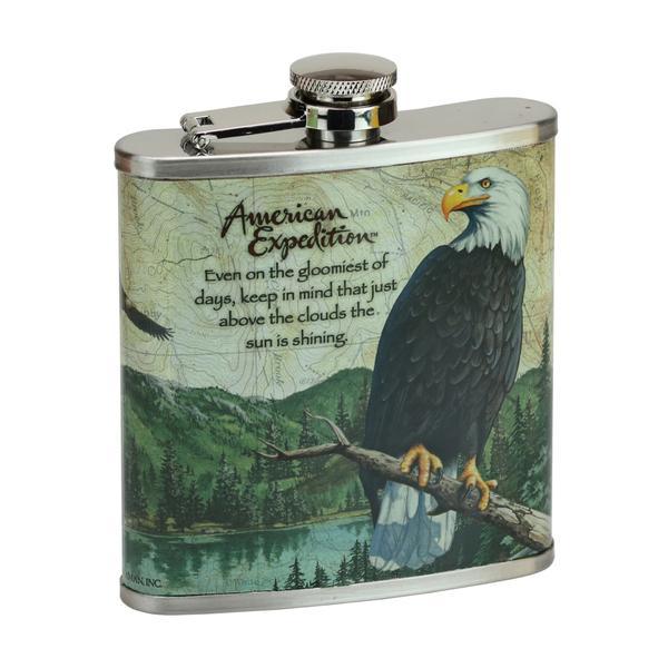 Plosca american expedition vultur, butelca metalica, 175ml / 6oz