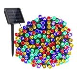 Instalatie solara decorativa Exterior cu Incarcare solara, 10 m, 100 LED-uri, Multicolor