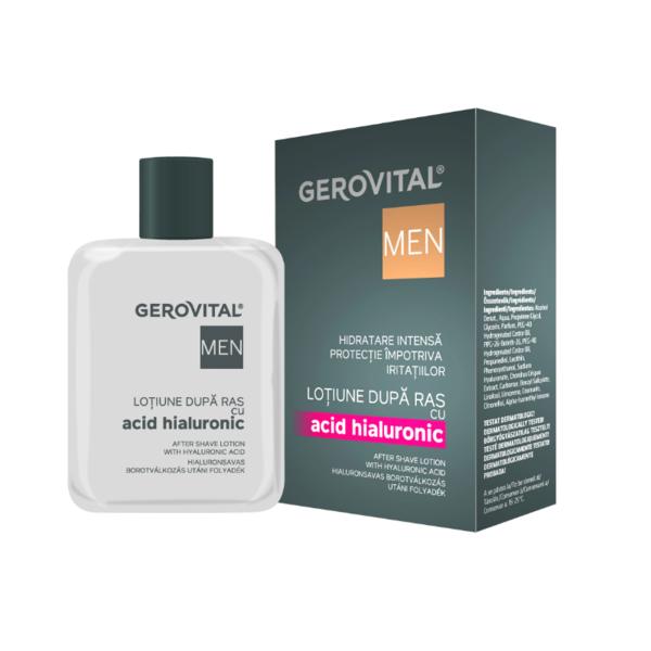 Lotiune dupa ras cu acid hialuronic gerovital men, 100ml