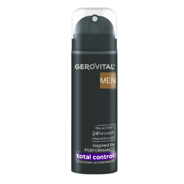 Deodorant Antiperspirant Total Control Gerovital Men, 150ml 150ml poza noua reduceri 2022
