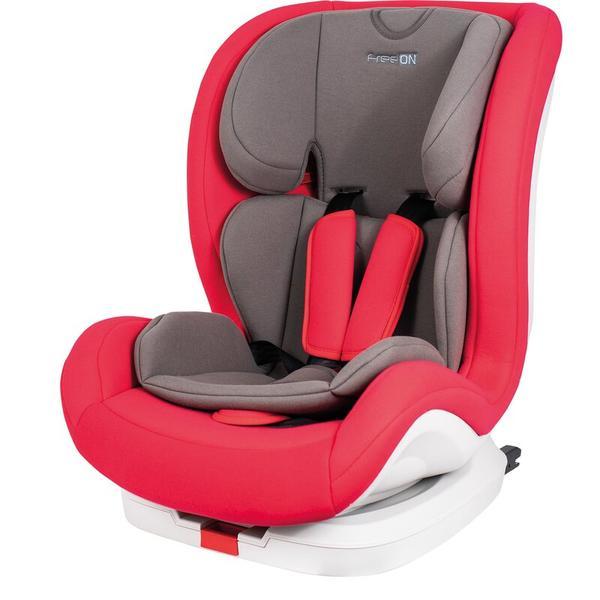 Scaun auto pentru copii, Ceres, Pentru grupele de greutate 9-36 Kg, Tehnologie Isofix, Centura Top Tether, Cu pozitie de somn si tetiera reglabila, FreeON, Red