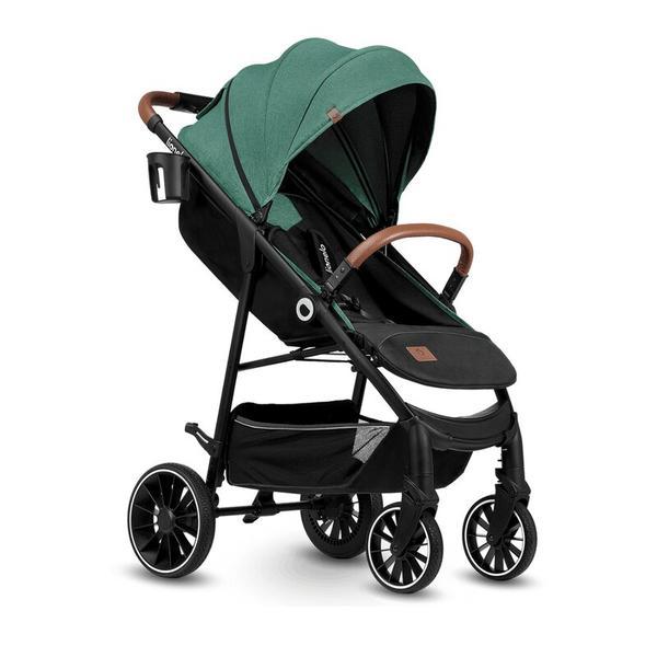 Lionelo - Carucior sport Alexia, 6 luni+, Cu geanta pentru parinti, Amortizoare, Suport pentru biberon/pahar, Plasa de tantari, Saculet de picioare, Cu UPF50+, Cadru din aluminiu, 0- 15 kgg, Verde