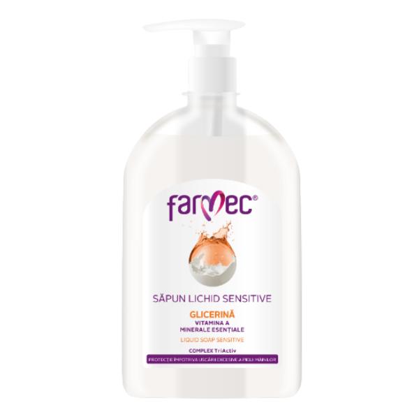 Sapun lichid sensitive glicerina farmec, 500ml