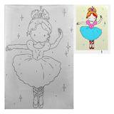 Set pictura pe numere pt copii - Balerina - 30x20 cm, panza pe rama - Ileana 