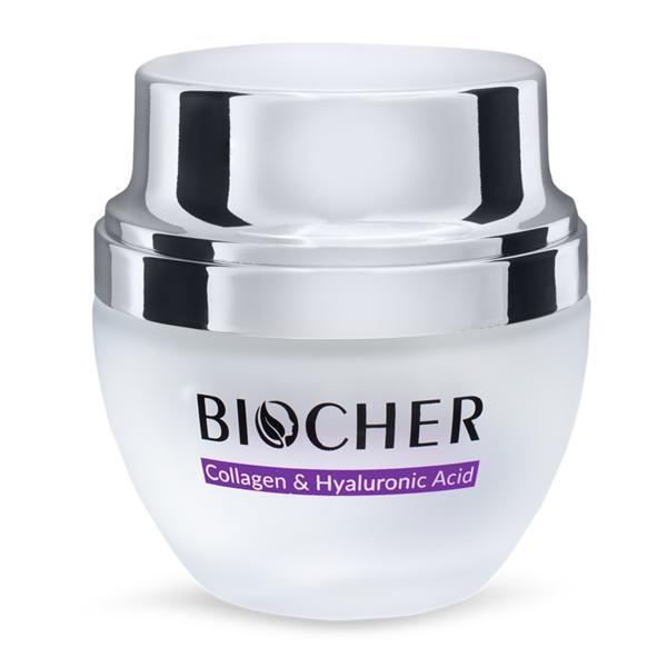 Crema hidratanta pentru fata, Antirid, Pete Pigmentare, Biocher cu Colagen si Acid Hialuronic pentru toate tipurile de ten, 50 ml image0