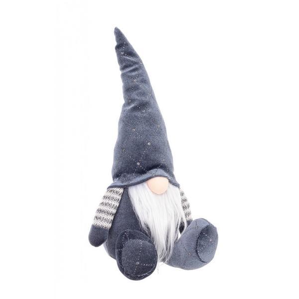 Figurina mos craciun gri 14x13x28 cm