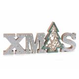 Decoratiune lemn Xmas 30x2x12.5 cm