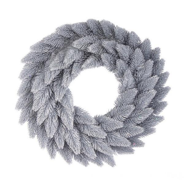 Coronita craciun brad argintiu fancy 30 cm