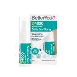 Supliment lichid D4000 Vitamin D Oral Spray 4000IU of vitamin D3 - BetterYou, 15ml