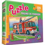 Puzzle - Masina de pompieri 120 piese
