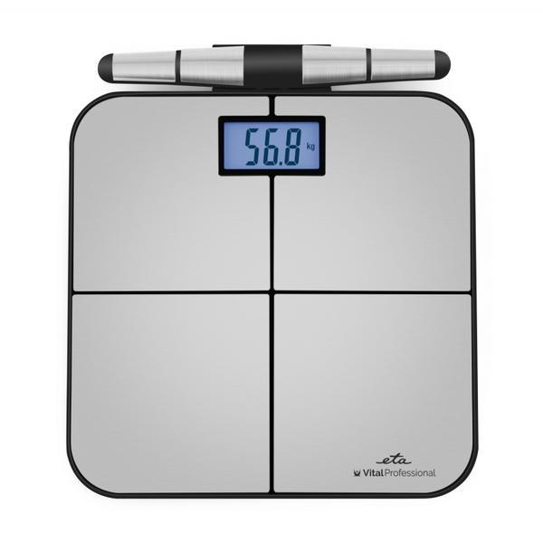 Cantar Smart ETA Vital Professional 8781 90000, 180 Kg, Bluetooth, sticla securizata, otel inoxidabil