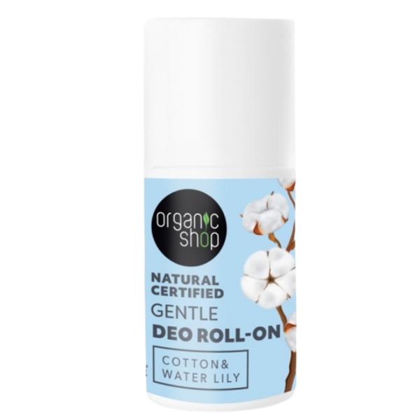 Deodorant Natural Roll-on Gentle, Cotton & Water Lily Organic Shop, 50ml
