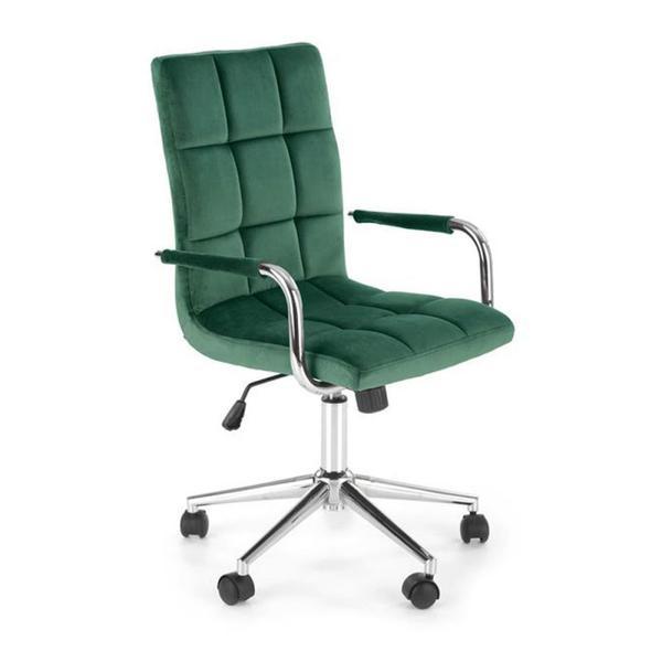 Scaun birou hm gonzo 4 verde velvet, 53x41x110 cm